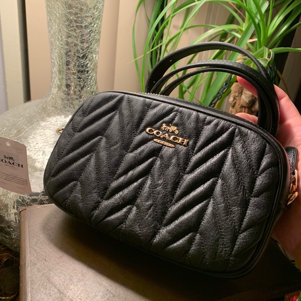 Authentic Coach Quilted leather belt bag /Crosby
